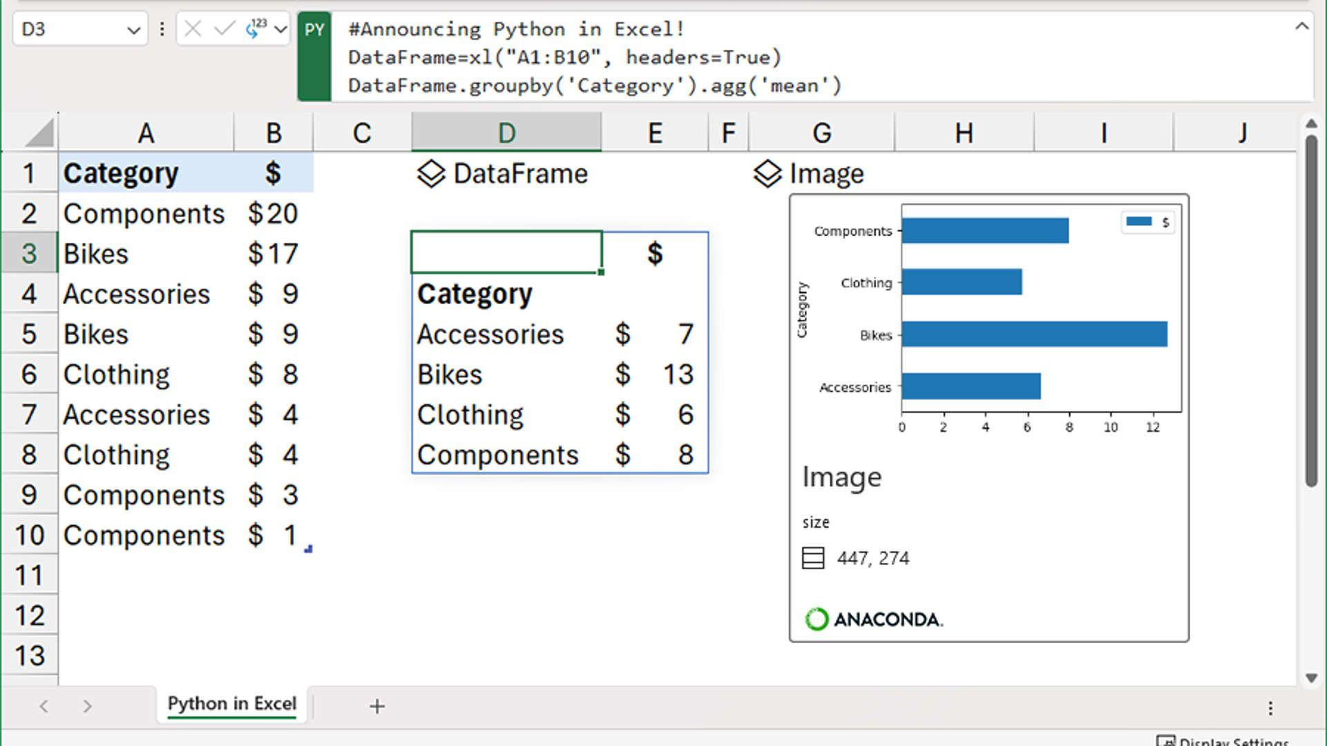 Python in Excel Excel Python integration