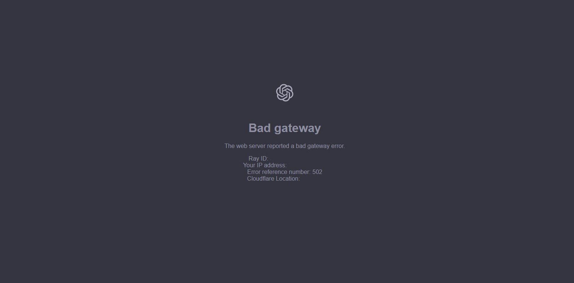 How to fix ChatGPT Bad Gateway error