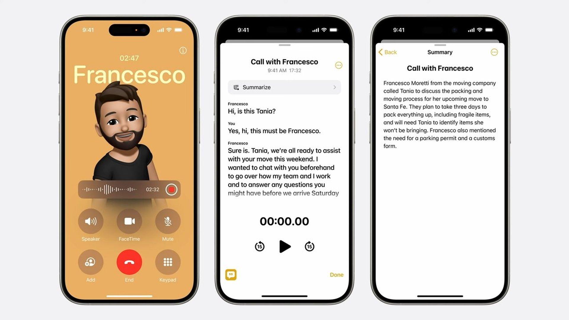 iOS 18 call recording